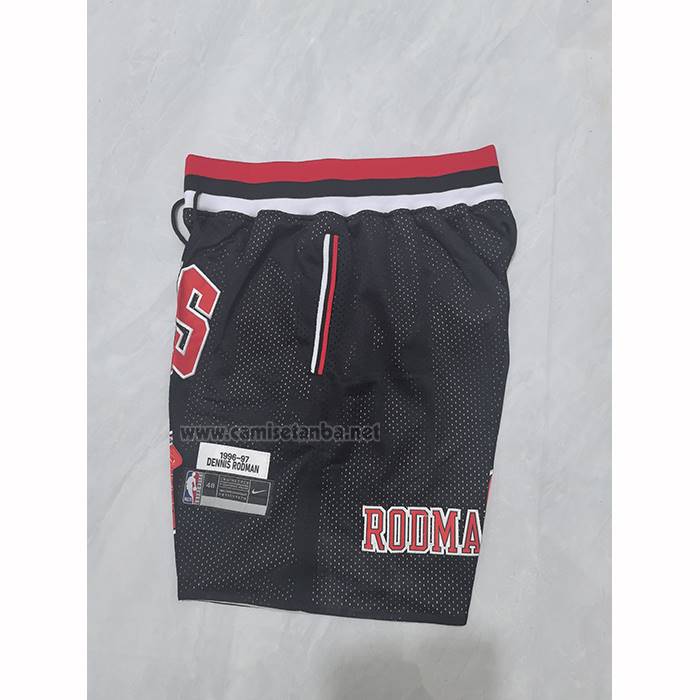 Pantalone Chicago Bulls Mitchell & Ness Just Don 1996-97 Negro